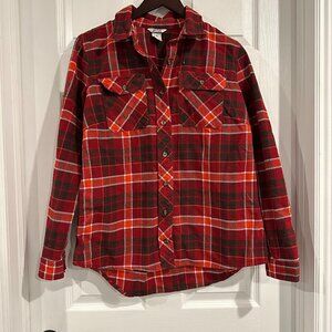 Red Black Flannel Button Down by Duluth Trading Company
